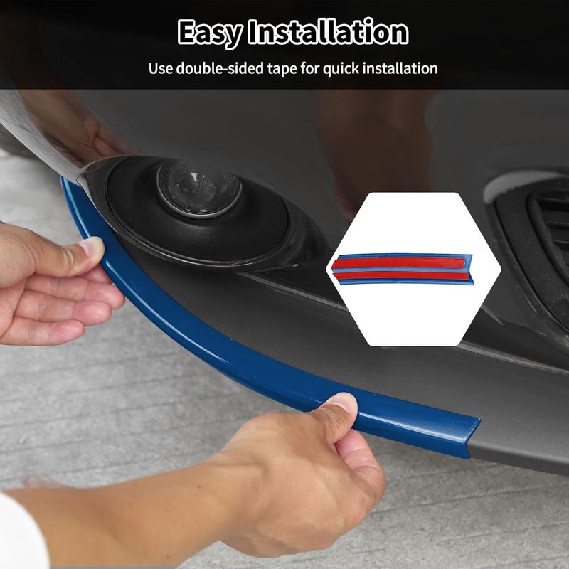 HTHE Blue Front Shovels Cover Front Deflector Spoiler Bumper Lip Body Shovels Bumper Compatible with 2015+ Dodge Challenger SXT Exterior Accessories - Image 5